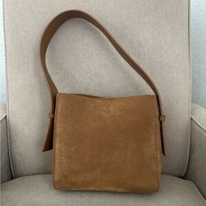 Mango - Brown Suede Shoulder Bag